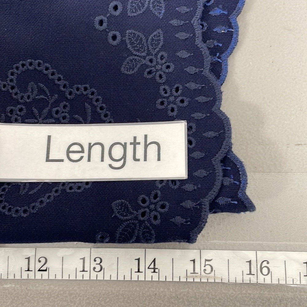 Cupcakes and Cashmere Skirt NWT Scalloped Floral Embroidery Mini Blue Size 6 - Picture 14 of 16